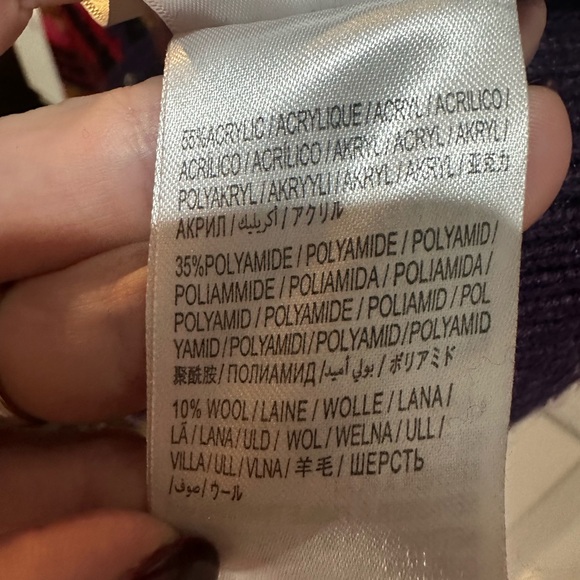 Farm Rio striped patchwork sweater boho acrylic wool blend medium - Picture 6 of 10